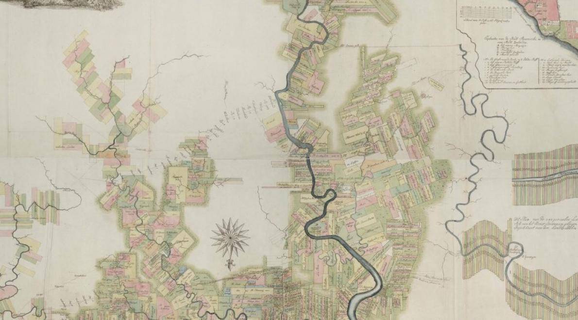 oude kaart van suriname