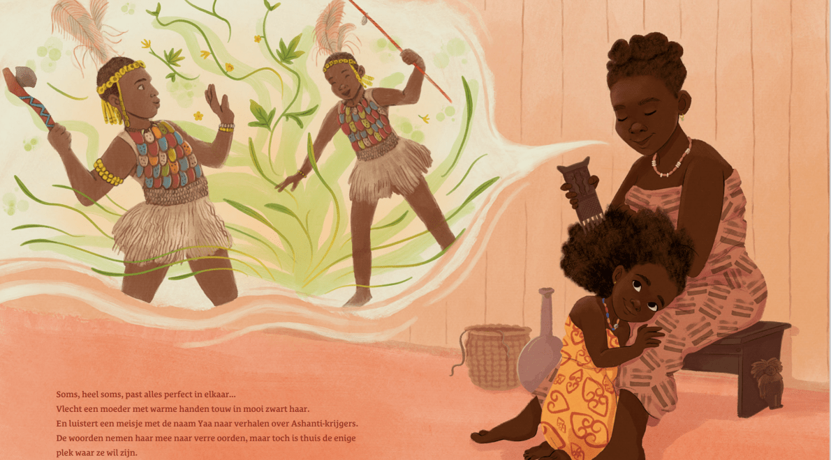 Meisje met de zaadjes in het haar