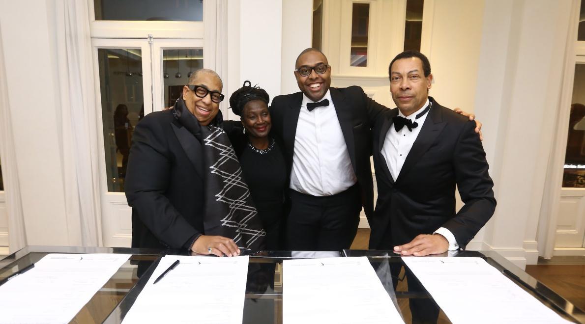 V.l.n.r.: John Leerdam, Astrid Elburg, Dave Ensberg-Kleijkers, Franc Weerwind