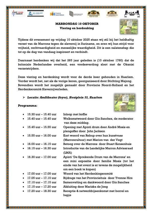 Programma Marrondag Haarlem