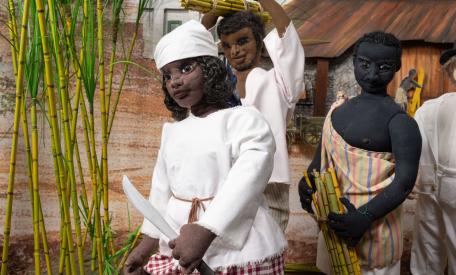 Detail uit een diorama van Rita Maasdamme.