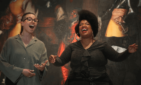 Fotograaf: Niels Westra. Van links naar rechts: Hiske Oosterwijk en Yuli Minguel.