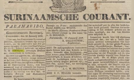 brieven van manumissie worden verleend op 11 februari 1839 en op dat moment krijgt Kwakoe officieel een achternaam; voortaan heet hij Petrus Frederik Bijderhand. 